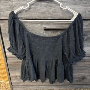 O’NEILL Women's Navy Blue Off-Shoulder Top